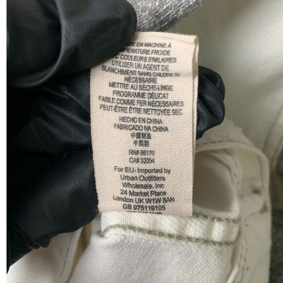 FREE PEOPLE CASUAL TERRY CLOTH JACKET WOMENS Size SMALL WHITE DENIM 39F434J138 - Picture 4 of 15